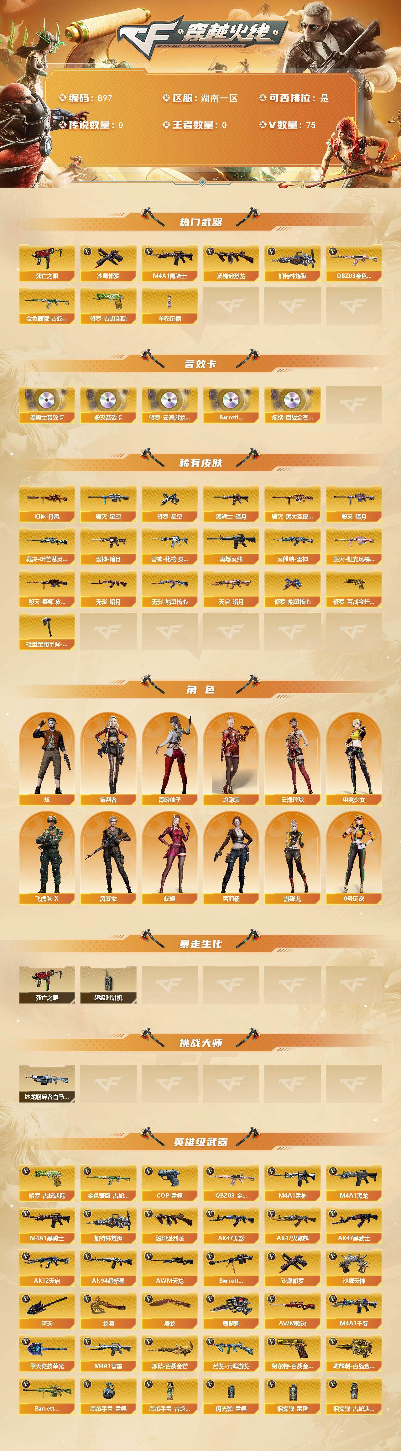 CFCMW421372穿越火线账号详情图2