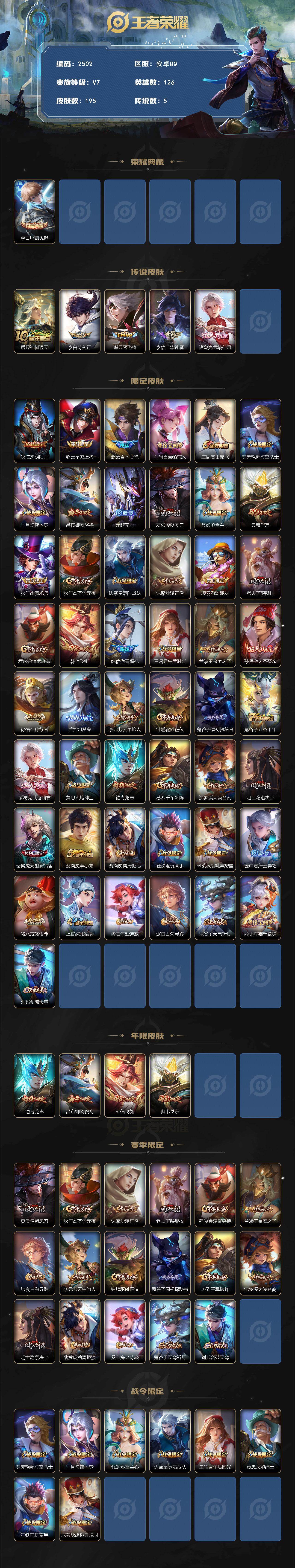 WZCMW418274王者荣耀账号详情图2