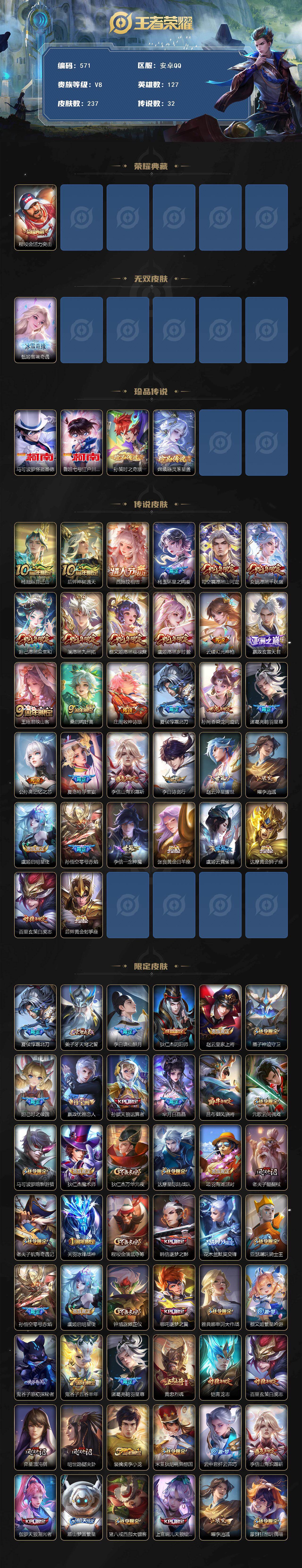 WZCMW496133王者荣耀账号详情图2