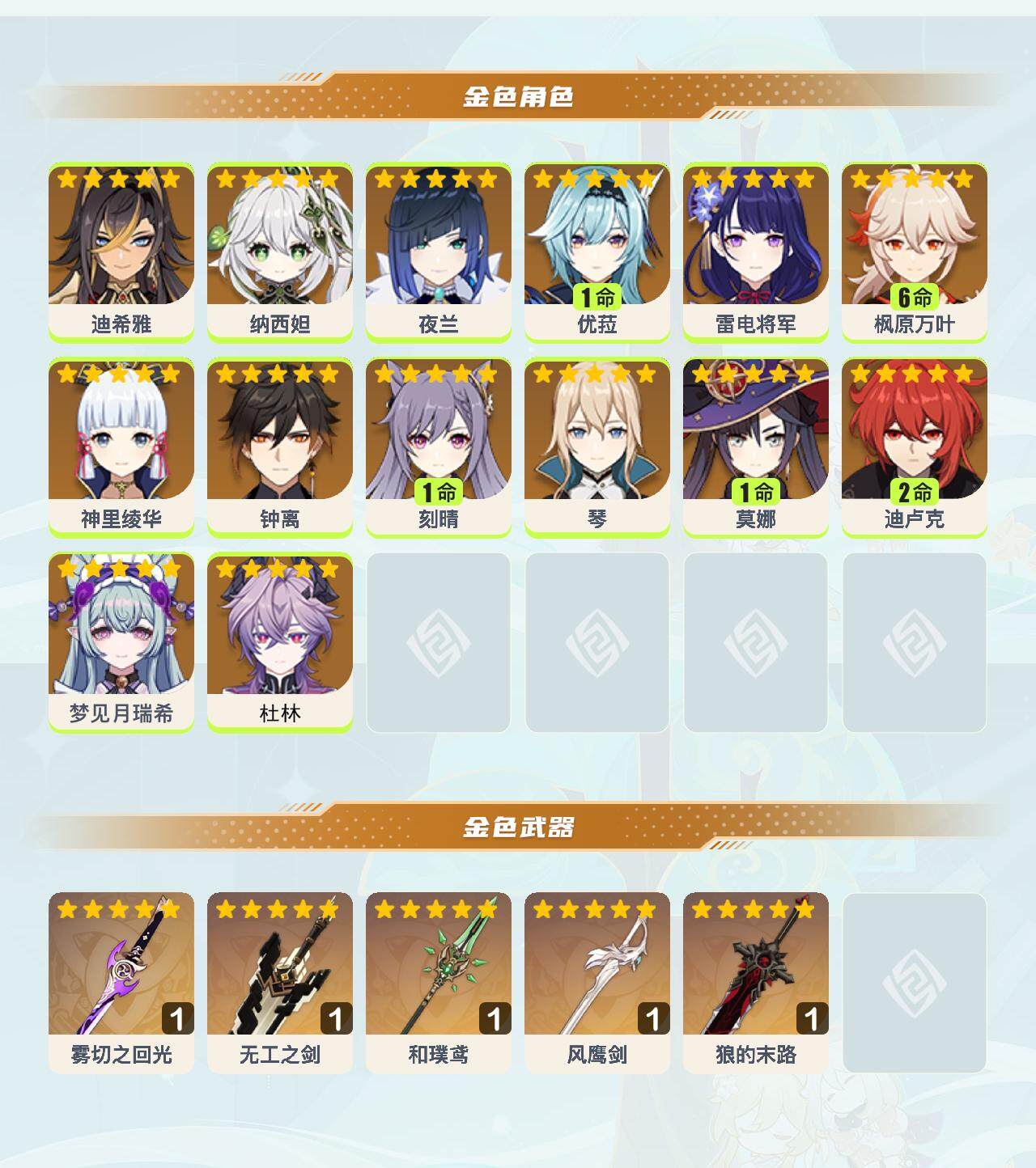 YSEY40333原神账号详情图3