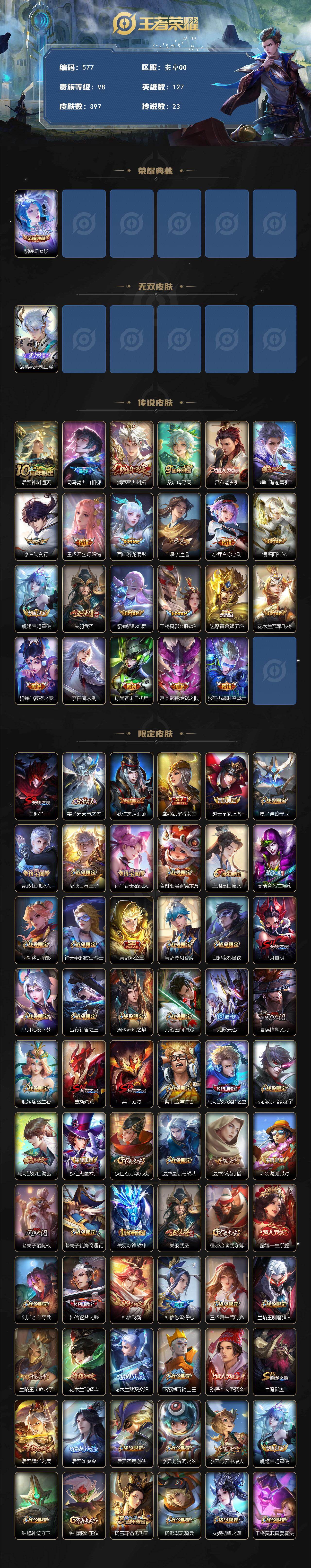 WZCMW496044王者荣耀账号详情图2