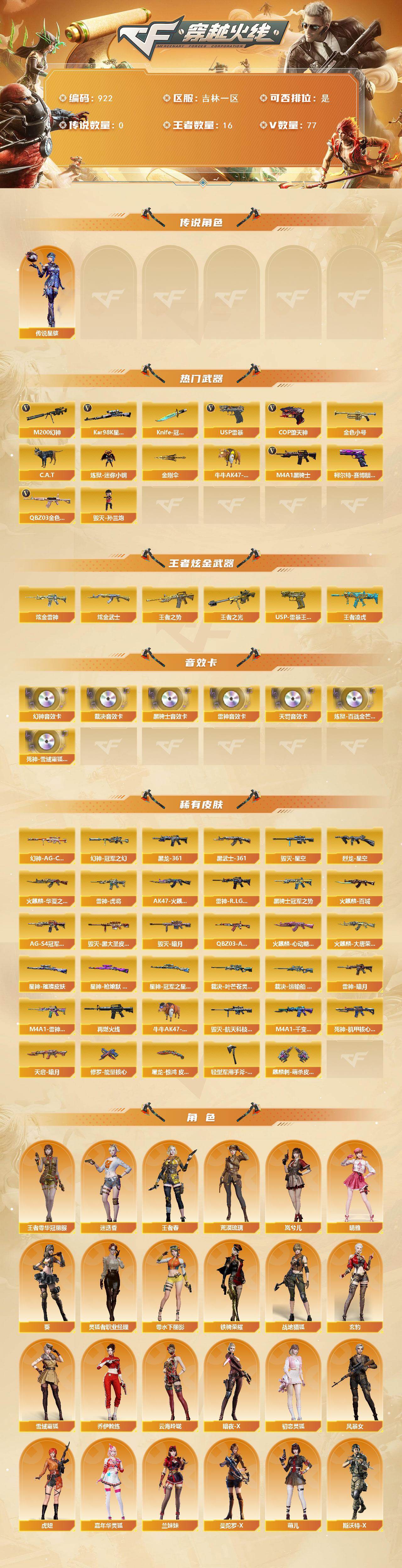 CFCMW422204穿越火线账号详情图2
