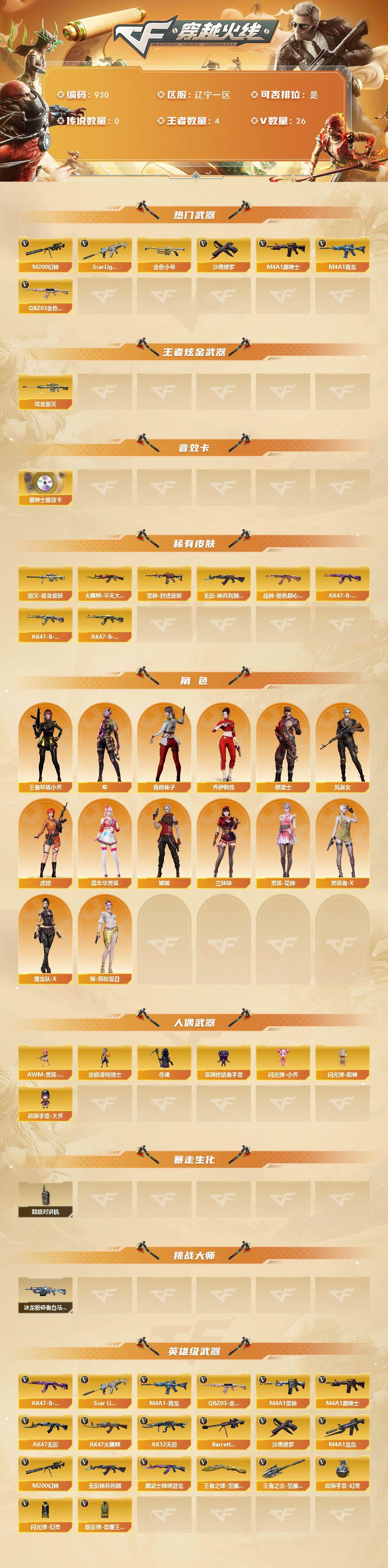 CFCMW421545穿越火线账号详情图2