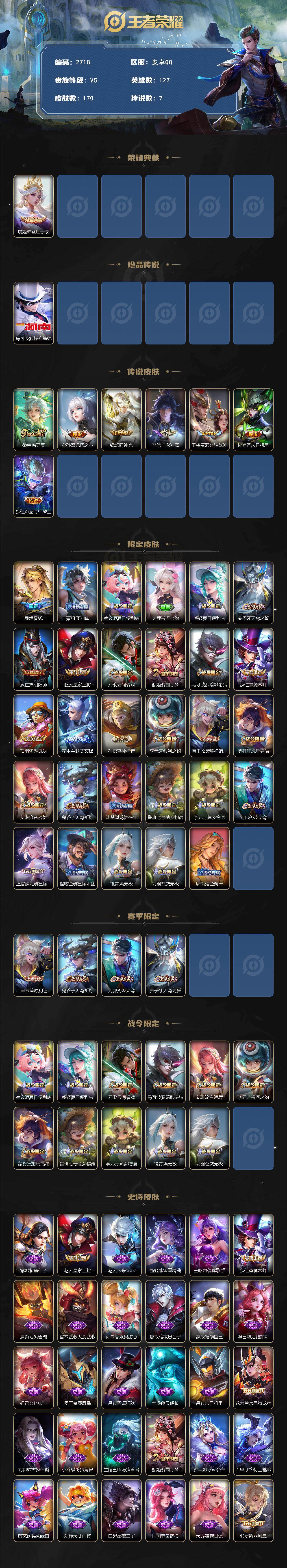 WZCMW419165王者荣耀账号详情图2