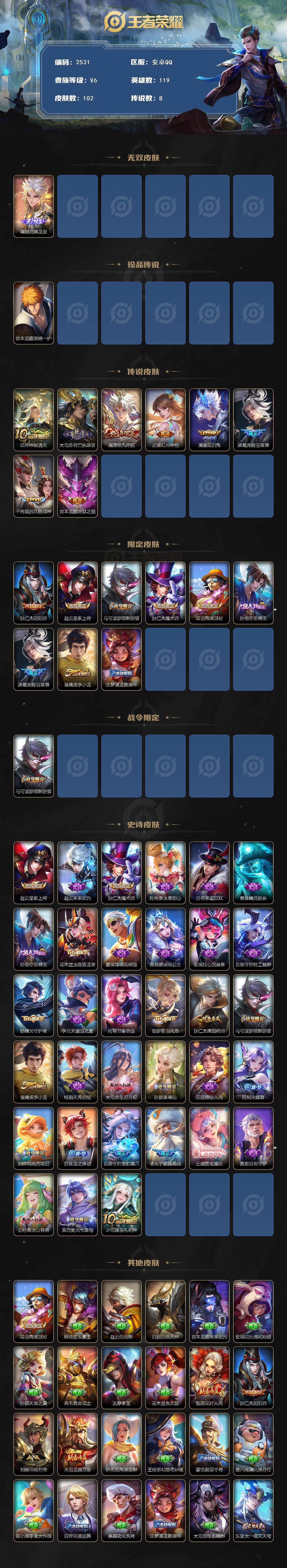 WZCMW419375王者荣耀账号详情图2