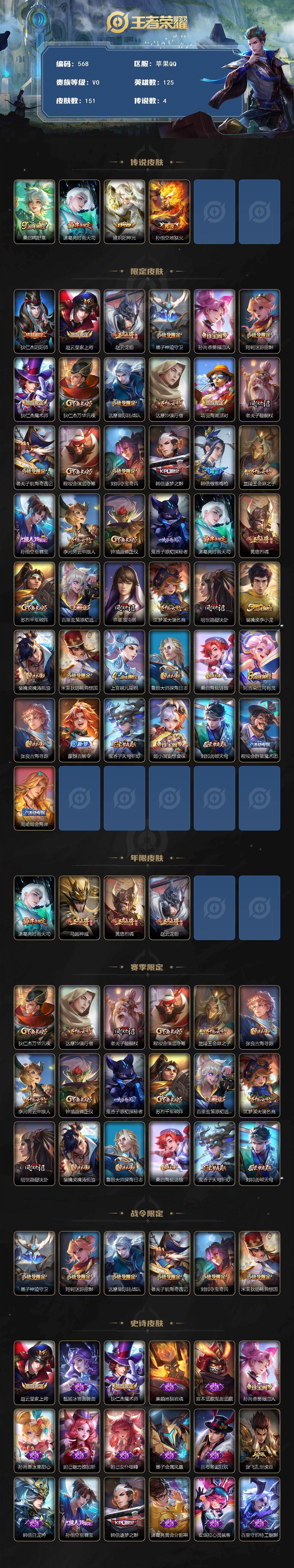 WZCMW495430王者荣耀账号详情图2