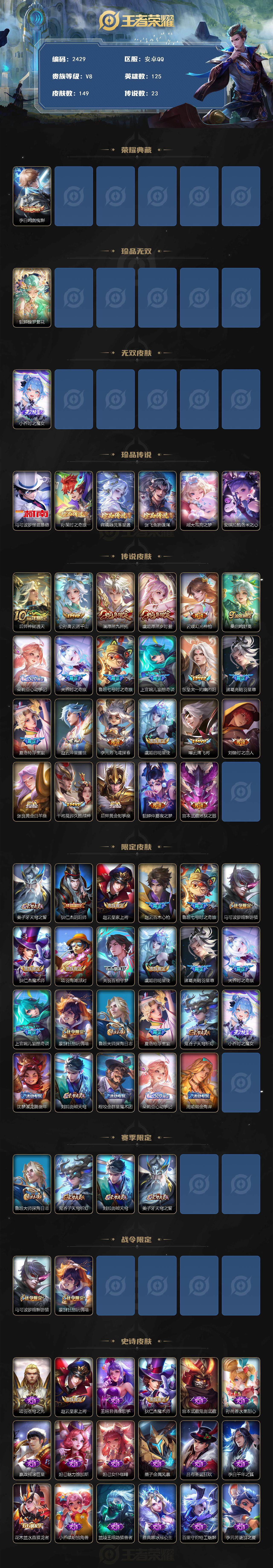 WZCMW418048王者荣耀账号详情图2