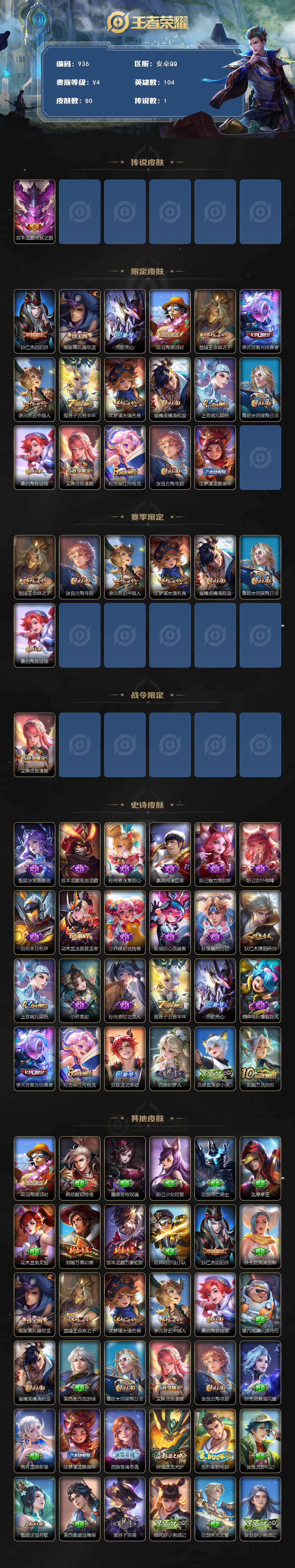 WZKG451343王者荣耀账号详情图2