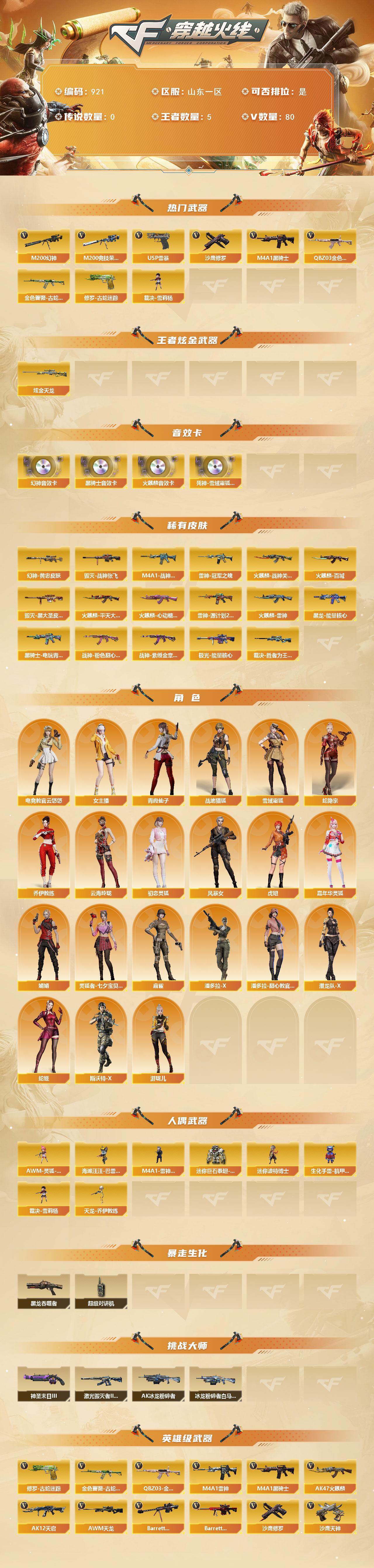 CFCMW421894穿越火线账号详情图2