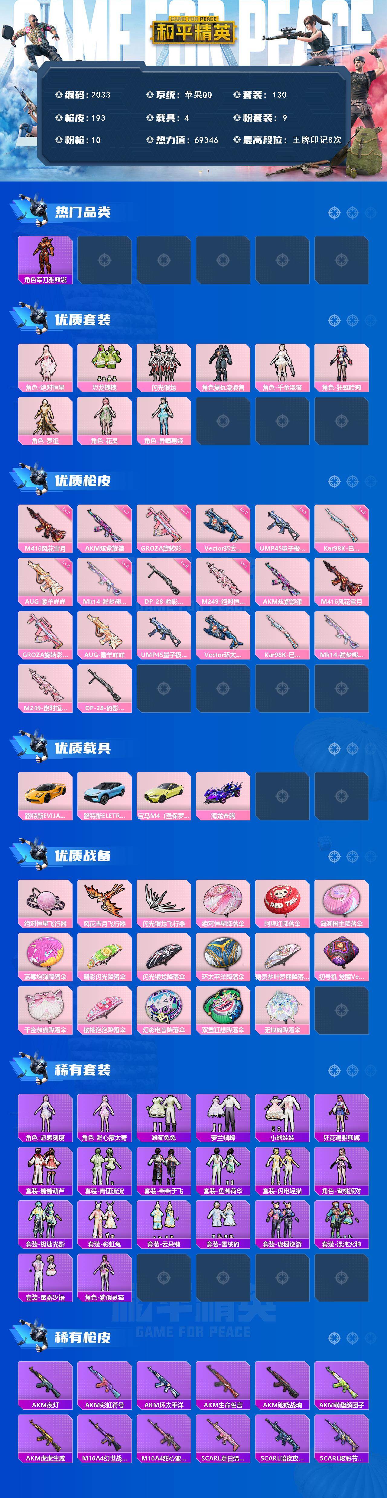 HPCMW411776和平精英账号详情图2