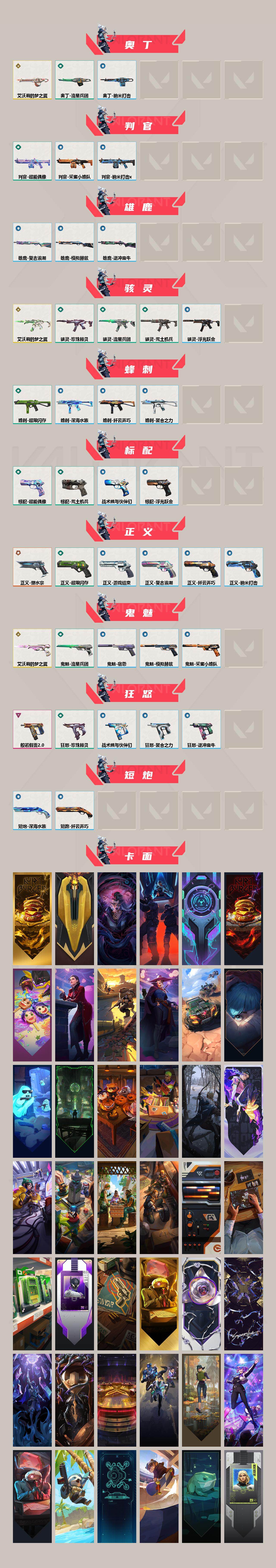 【套装】：2024全球冠军赛套装，艾沃莉的梦之翼套装，般若假面//2.0套装
【英雄】：幻棱，炼狱，维斯，暮蝶，钛狐，壹决，铁臂，捷风，雷兹，幽影，不死鸟，贤者，猎枭，蝰蛇，零，芮娜，奇乐，尚勃勒，