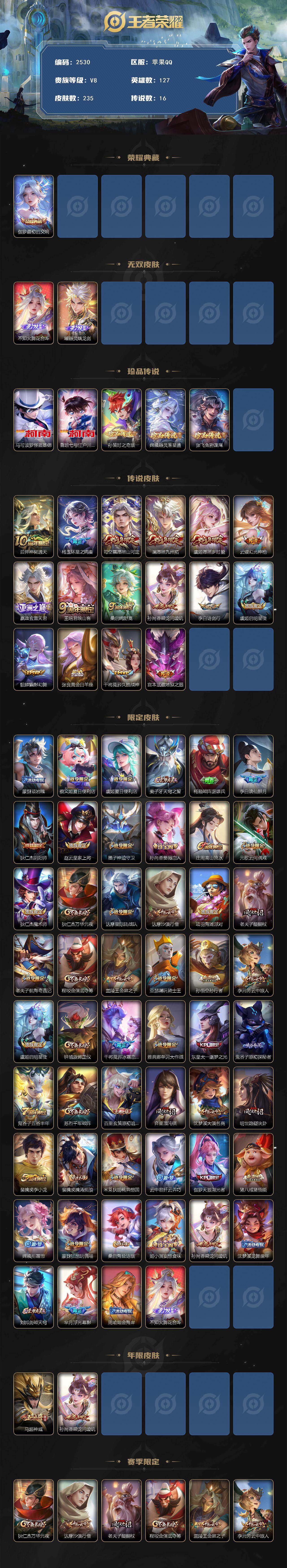 WZCMW419379王者荣耀账号详情图2 WZCMW419379王者荣耀账号详情图2