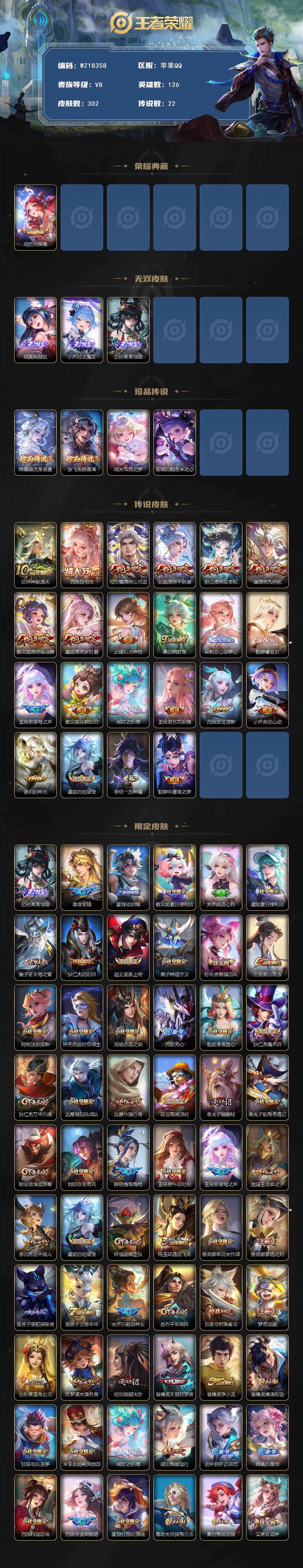 WZ03421050王者荣耀账号详情图2