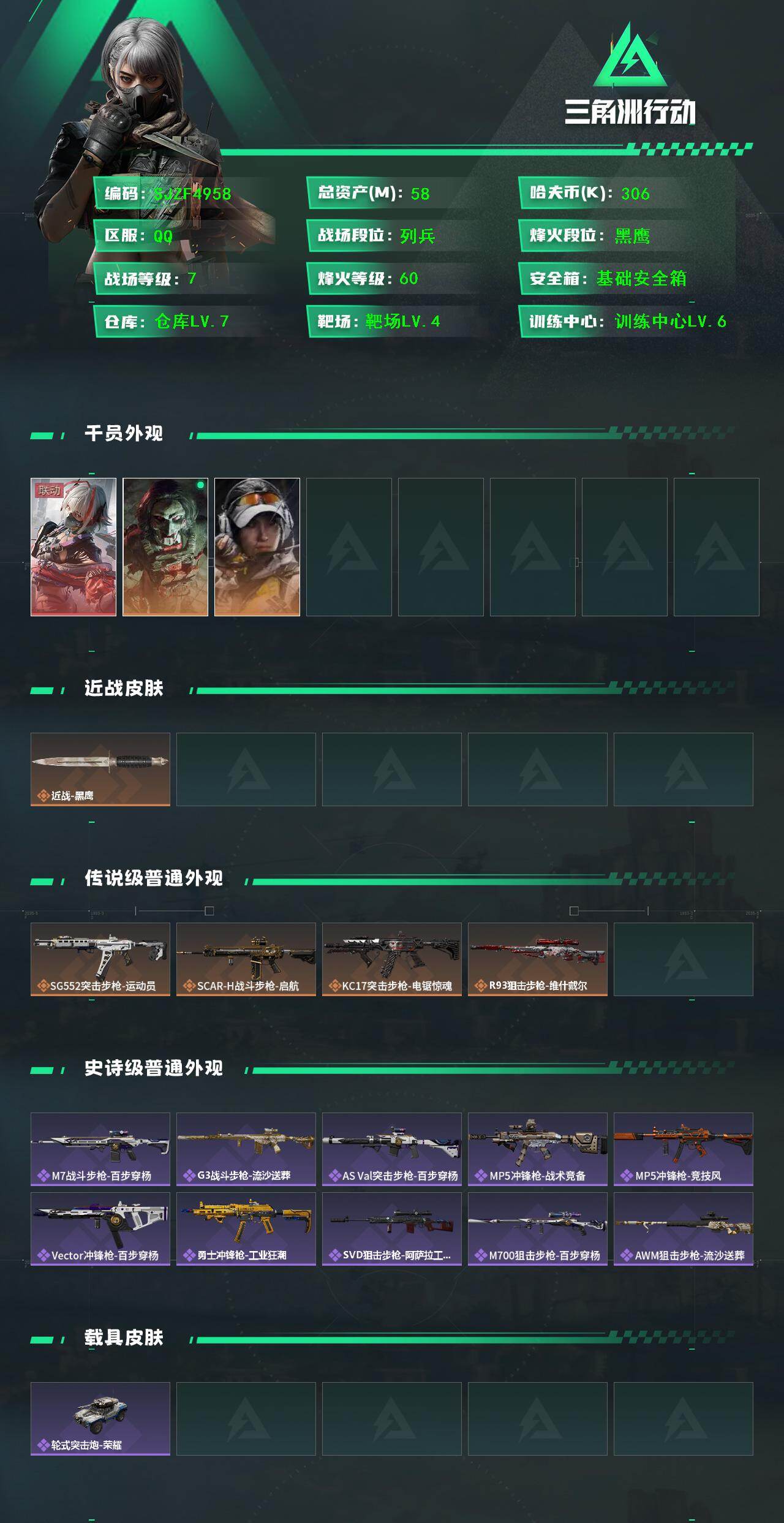 SJZEY43602三角洲行动账号详情图2