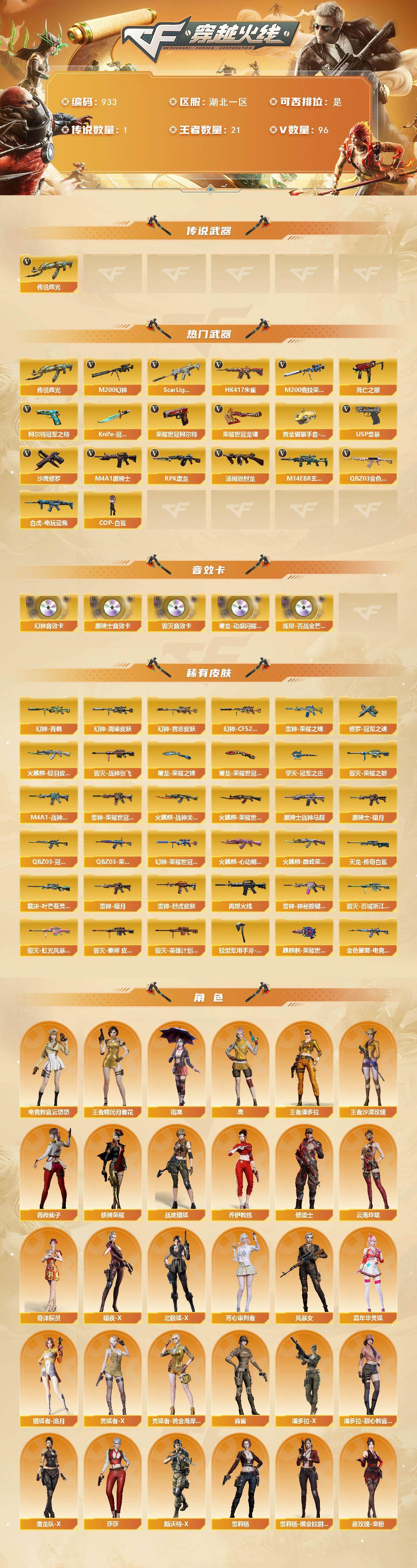 CFCMW422163穿越火线账号详情图2