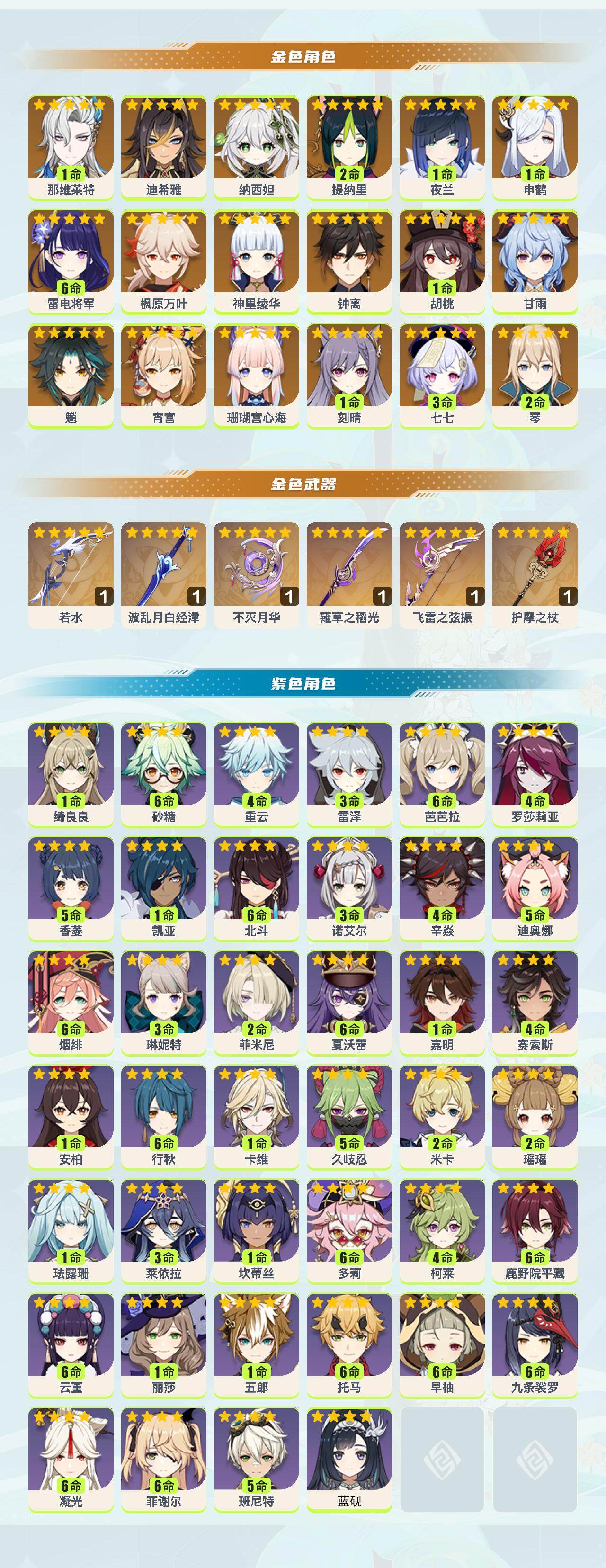 YSEY40378原神账号详情图2 YSEY40378原神账号详情图2