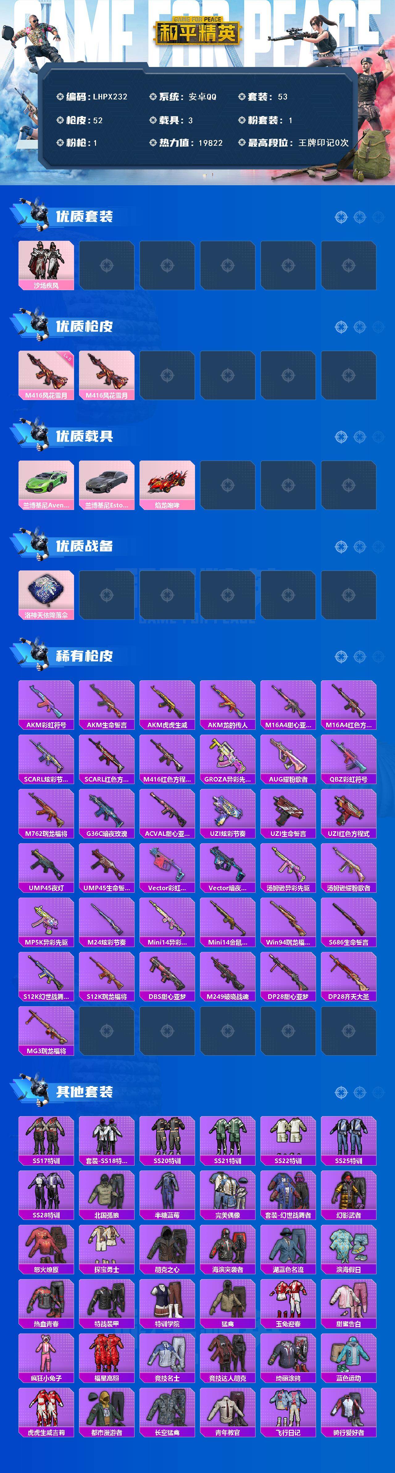 HPLX412109和平精英账号详情图2