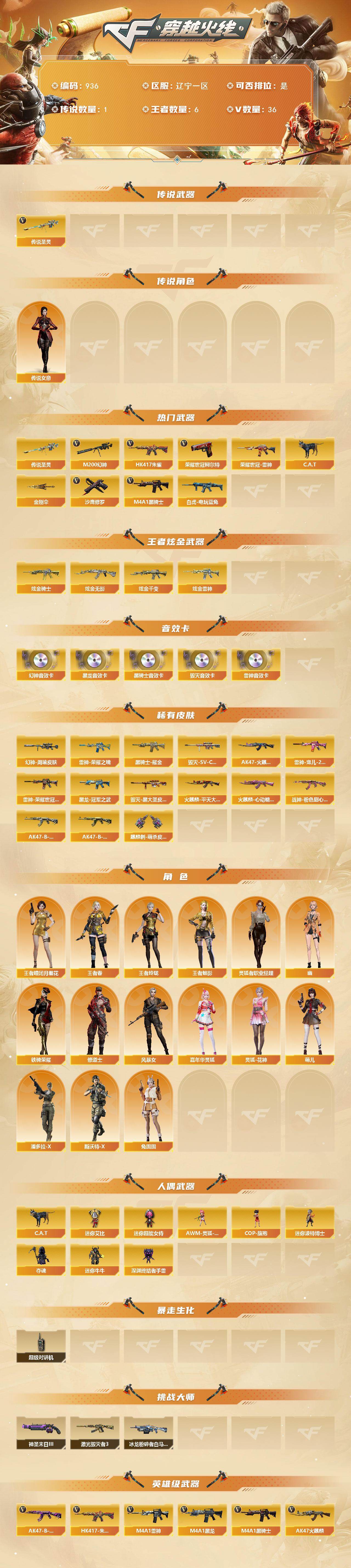 CFCMW422085穿越火线账号详情图2