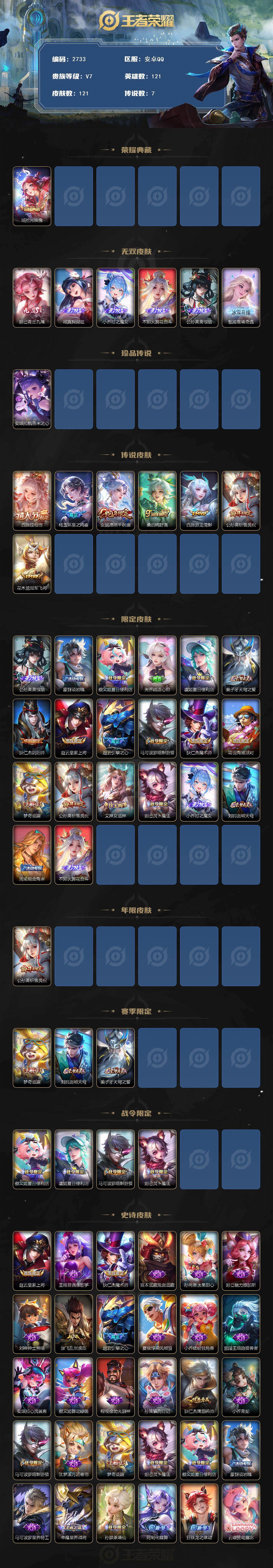 WZCMW419597王者荣耀账号详情图2