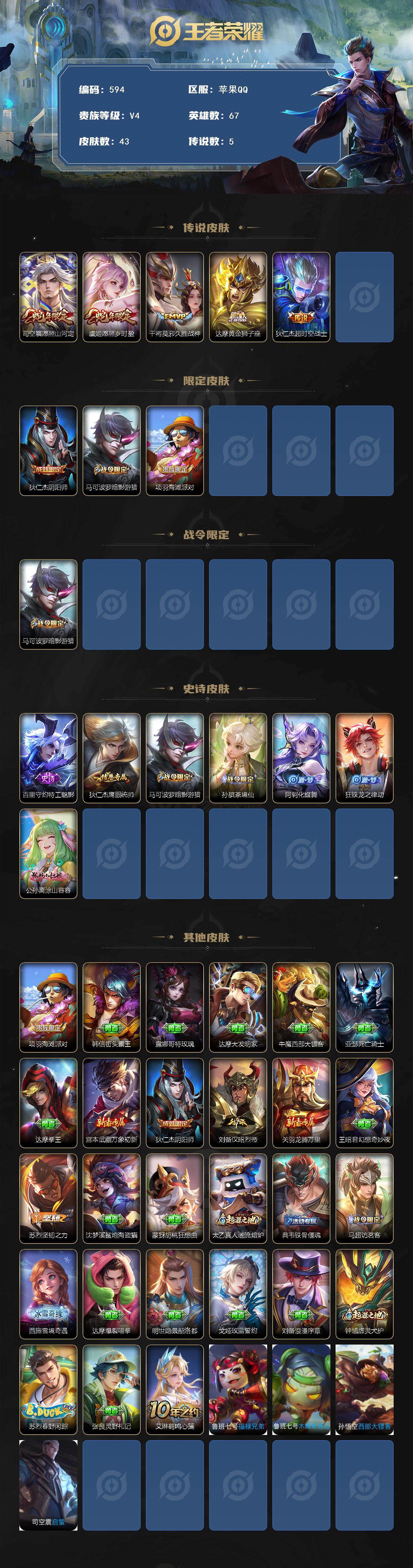 WZCMW495429王者荣耀账号详情图2