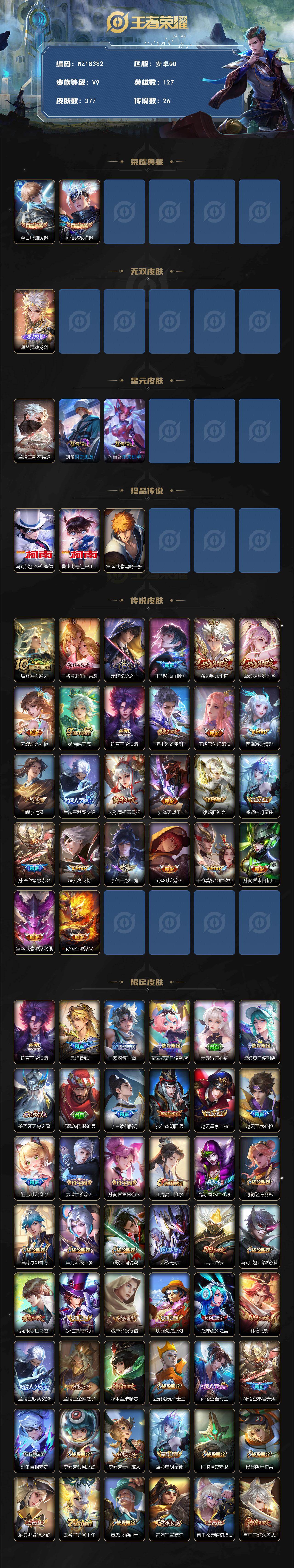 WZ03421098王者荣耀账号详情图2