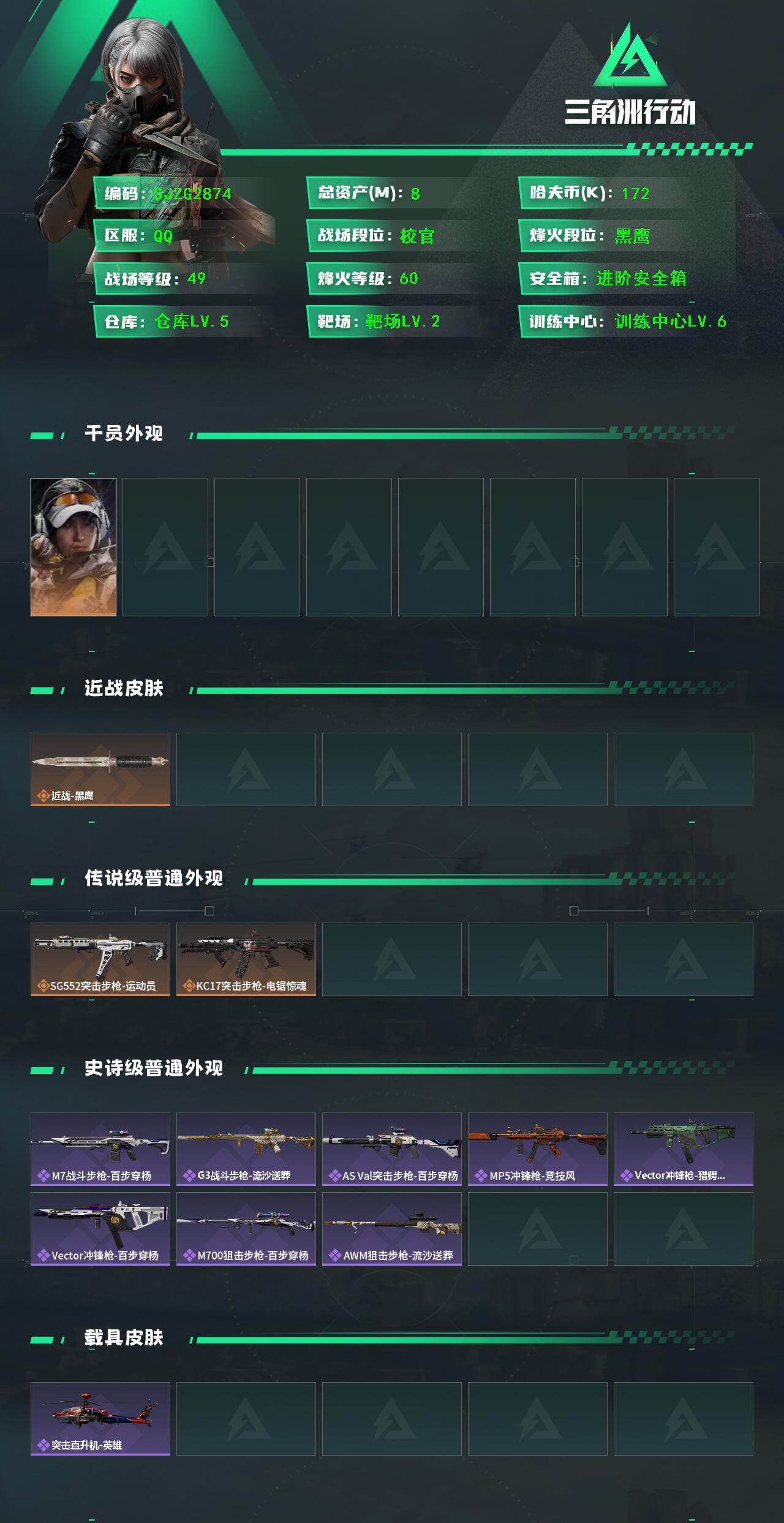 SJZEY44018三角洲行动账号详情图2 SJZEY44018三角洲行动账号详情图2