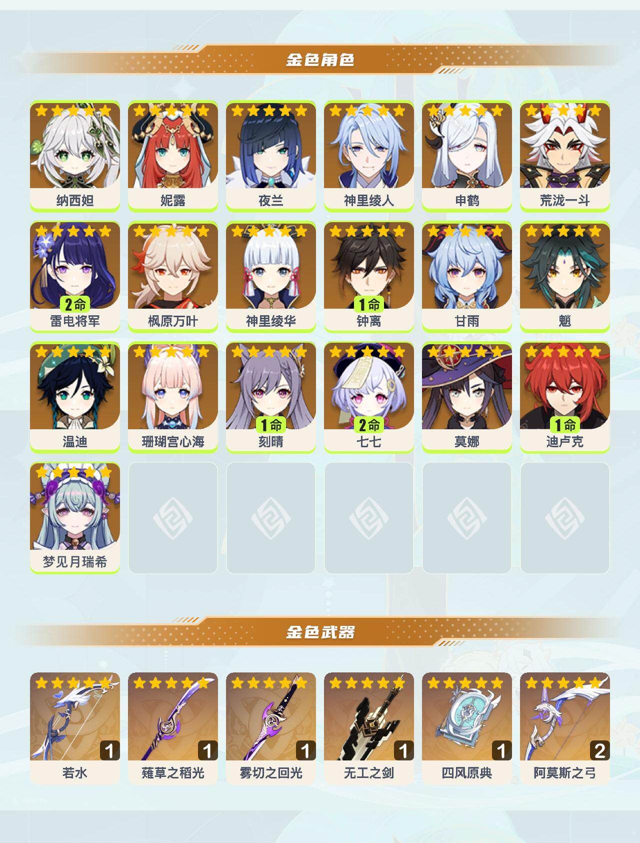 YSEY40429原神账号详情图4