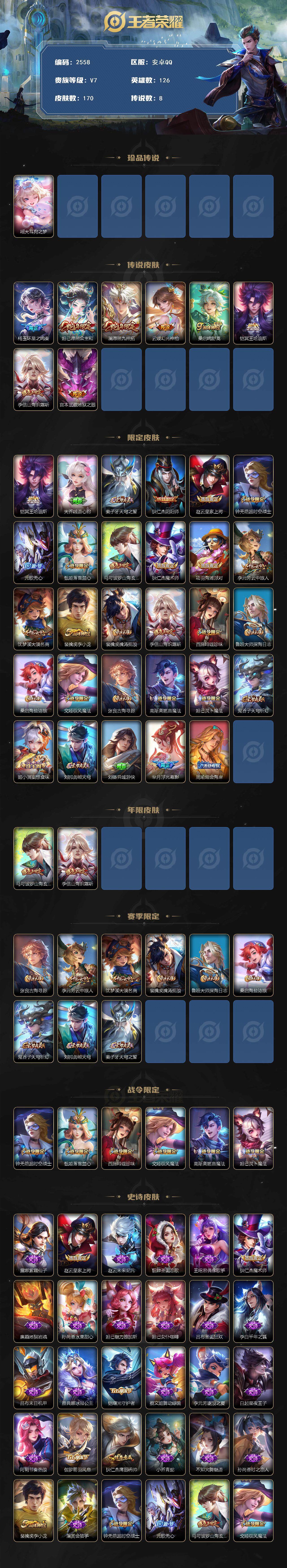 WZCMW420092王者荣耀账号详情图2