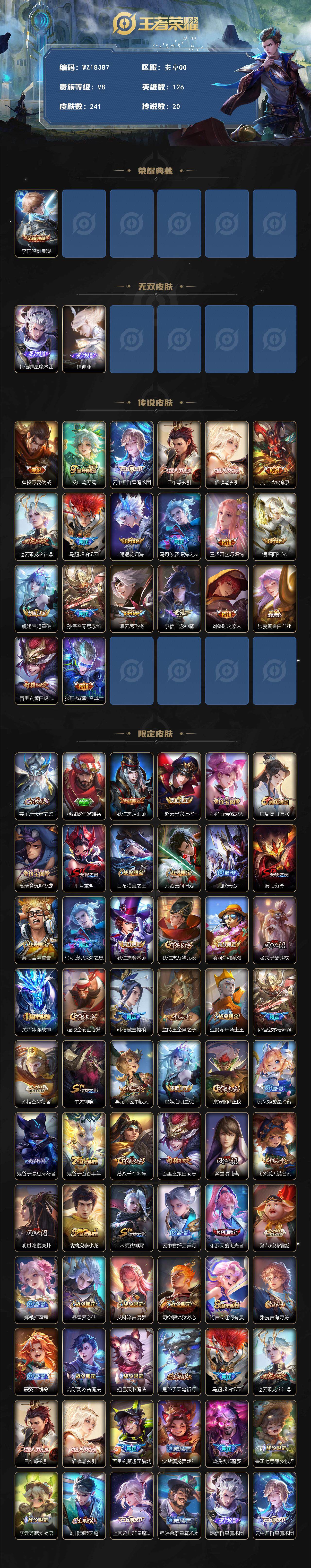 WZ03421118王者荣耀账号详情图2