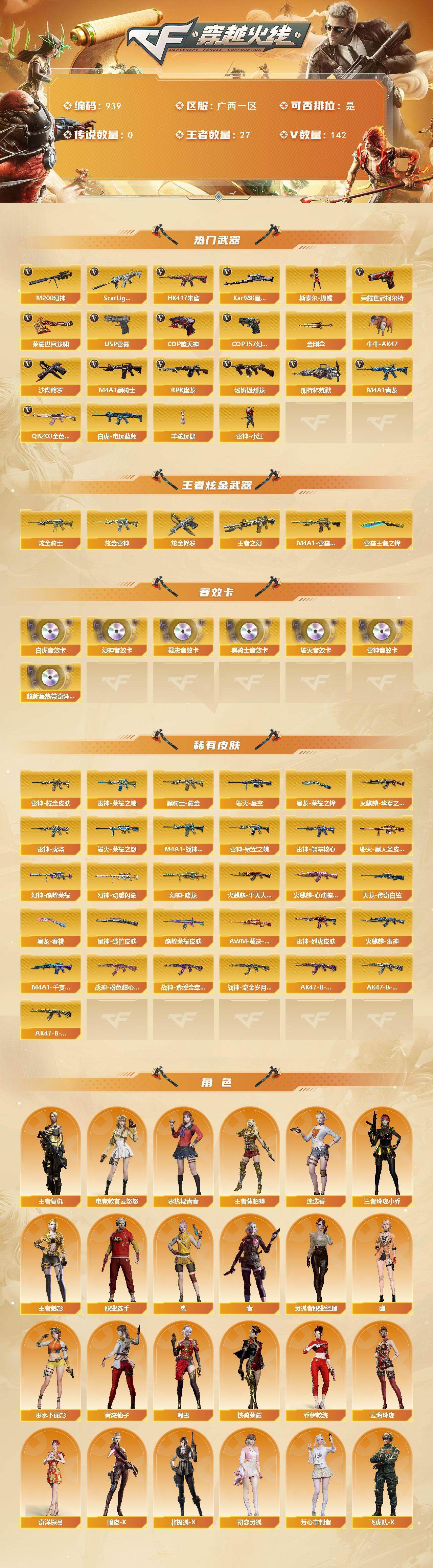 CFCMW422182穿越火线账号详情图2