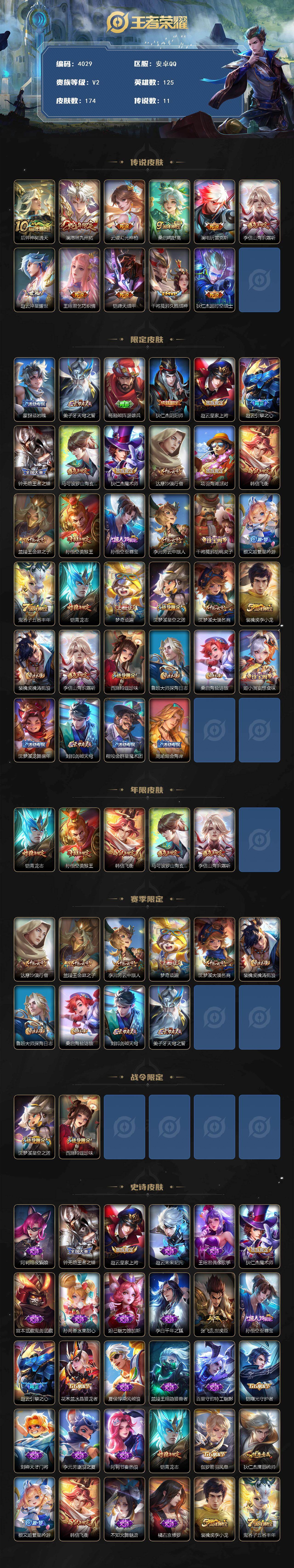 WZJZ439232王者荣耀账号详情图2