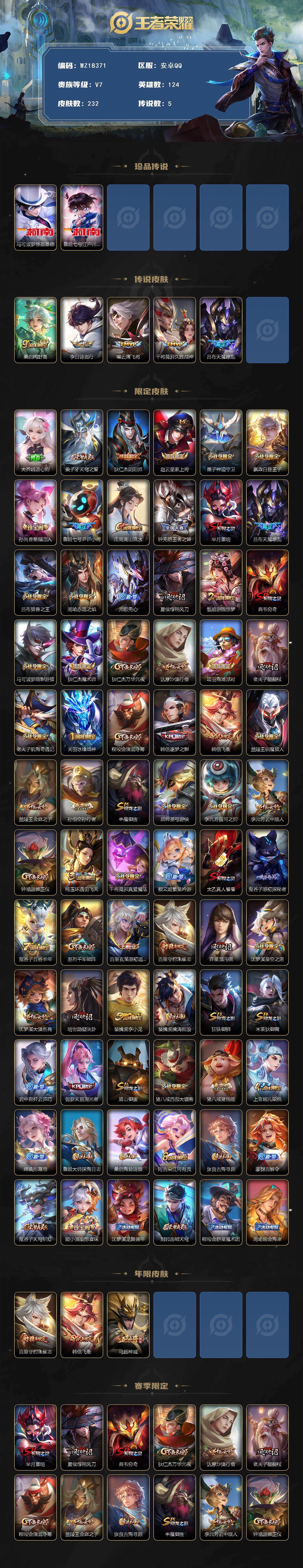 WZ03421376王者荣耀账号详情图2