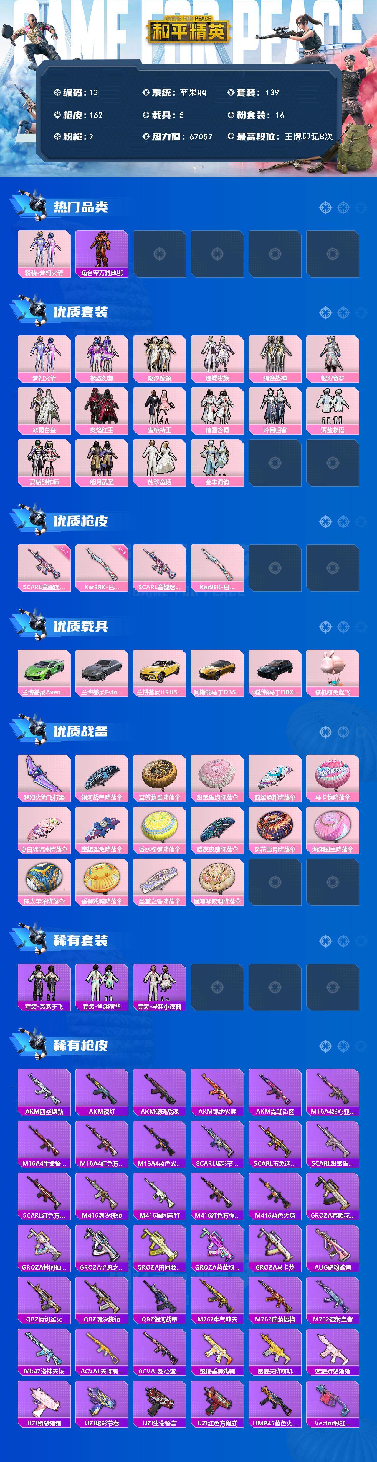 HPQYYX422527和平精英账号详情图2