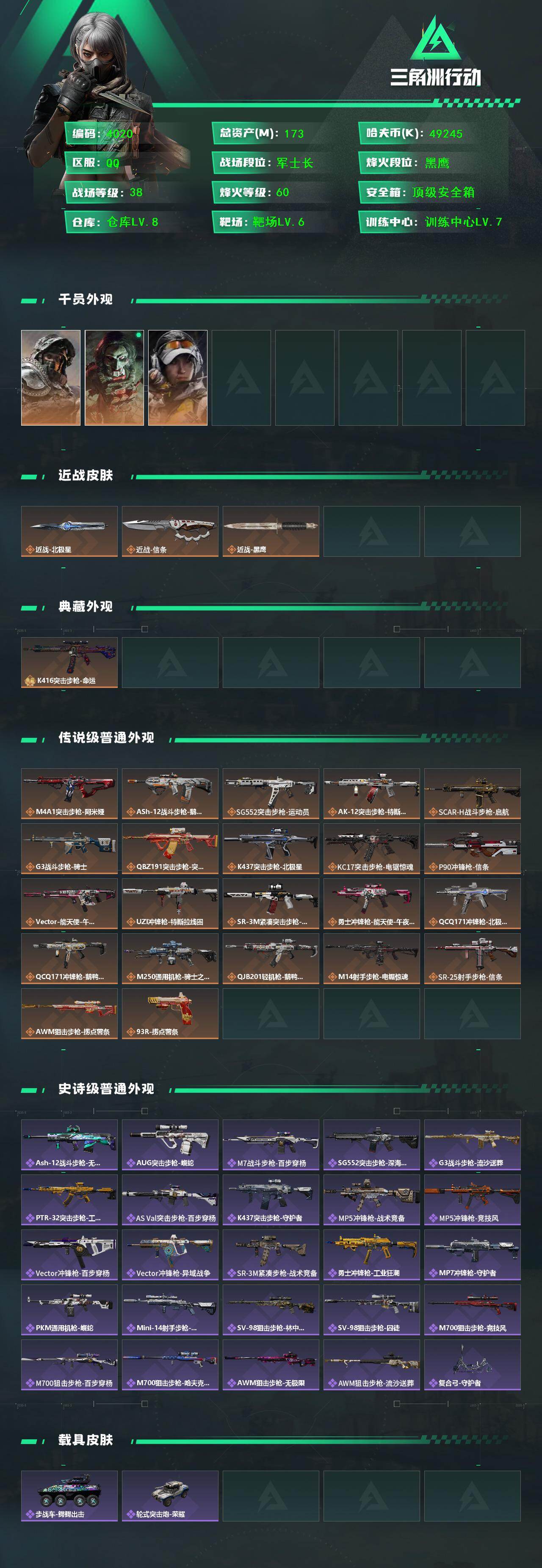 SJZCMW44045三角洲行动账号详情图2