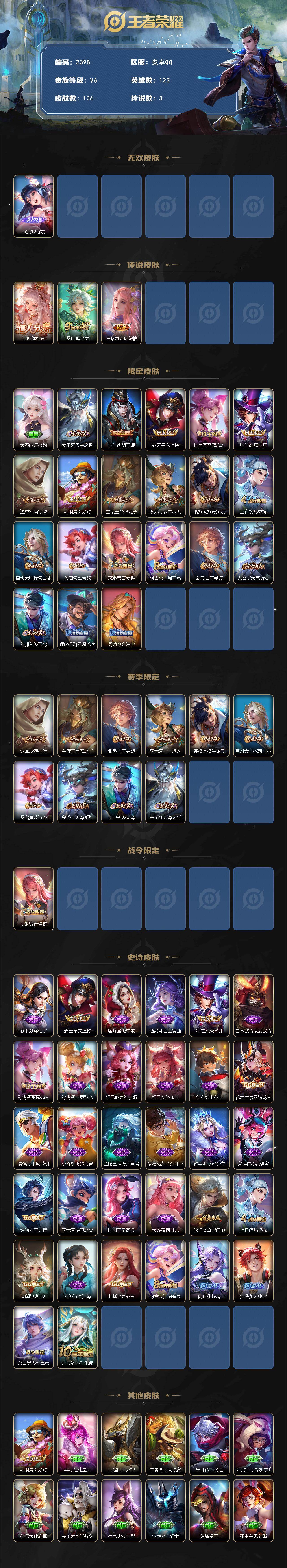 WZCMW420168王者荣耀账号详情图2