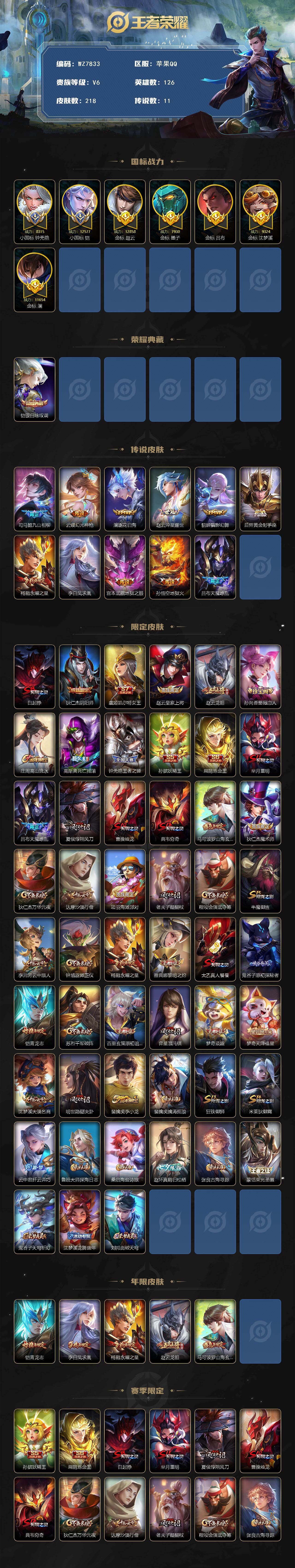 WZXS448599王者荣耀账号详情图2