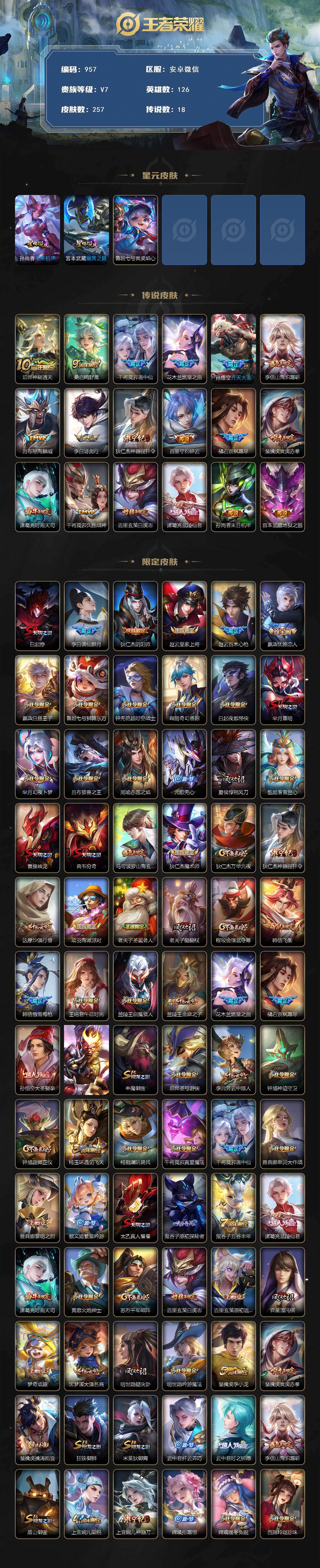 WZKG457394王者荣耀账号详情图2