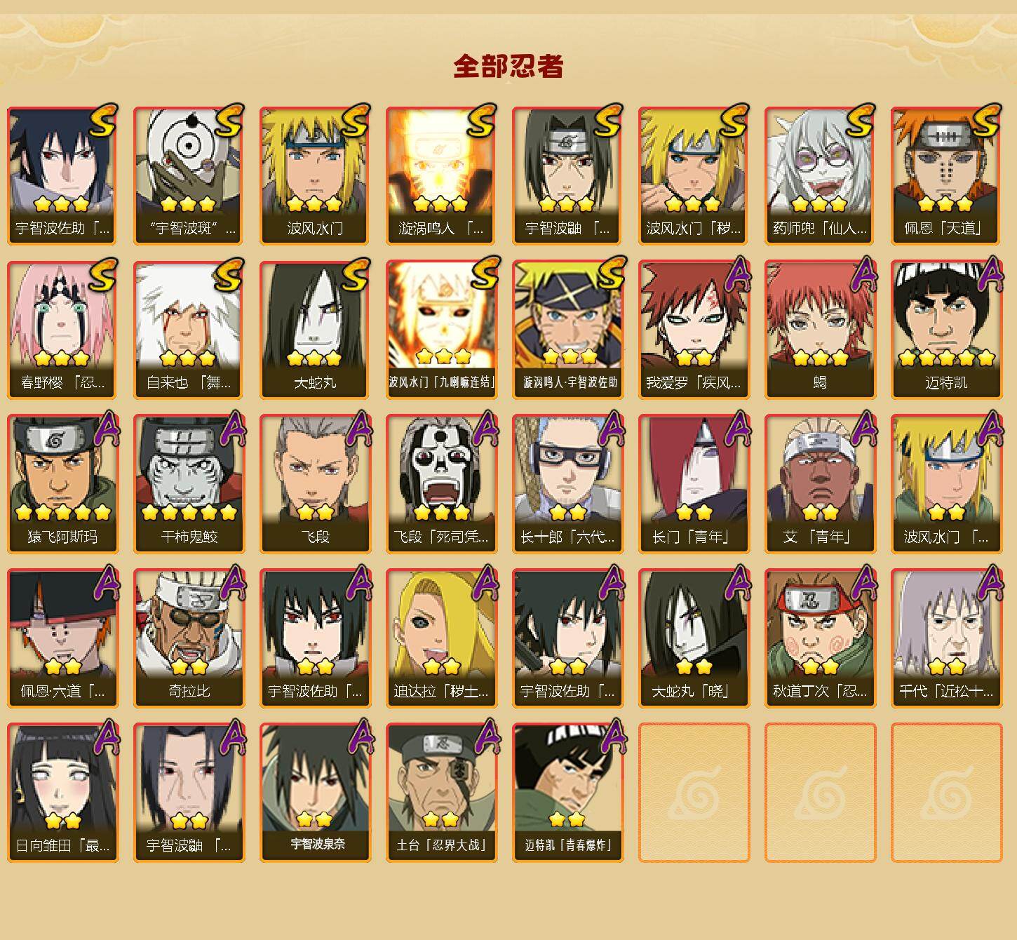 HYLFY41228火影忍者账号详情图2 HYLFY41228火影忍者账号详情图2