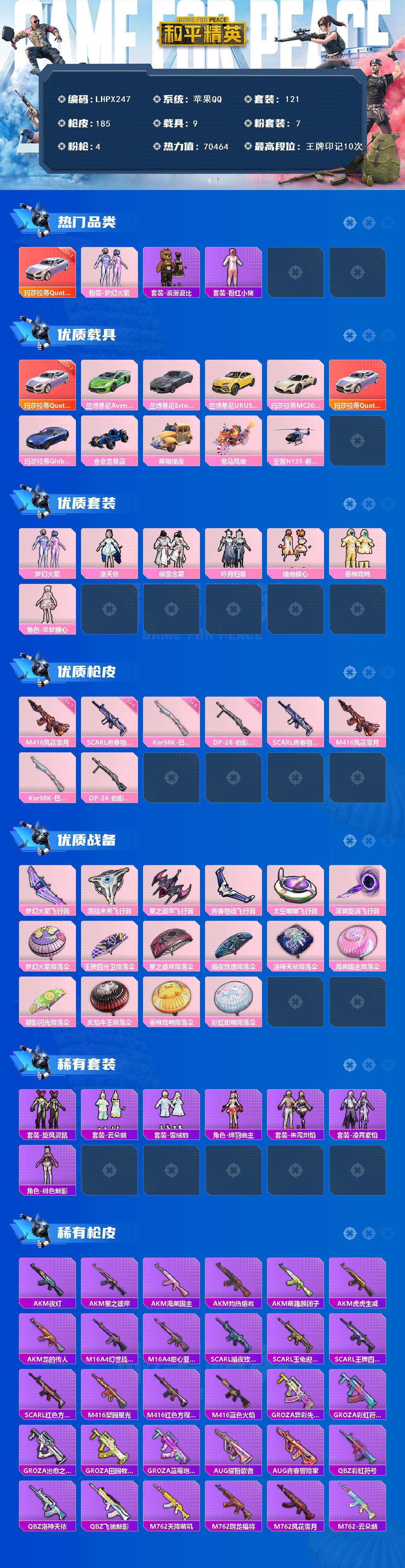 HPLX414306和平精英账号详情图2