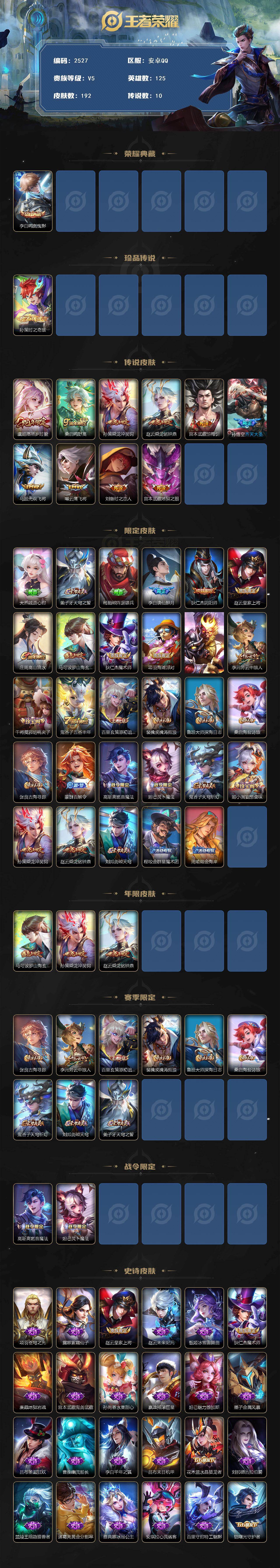 WZCMW421521王者荣耀账号详情图2