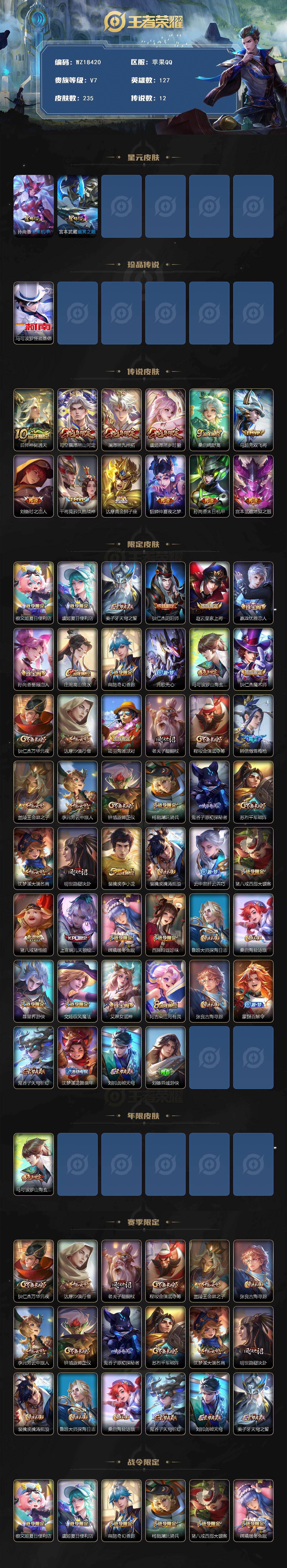 WZ03424085王者荣耀账号详情图2