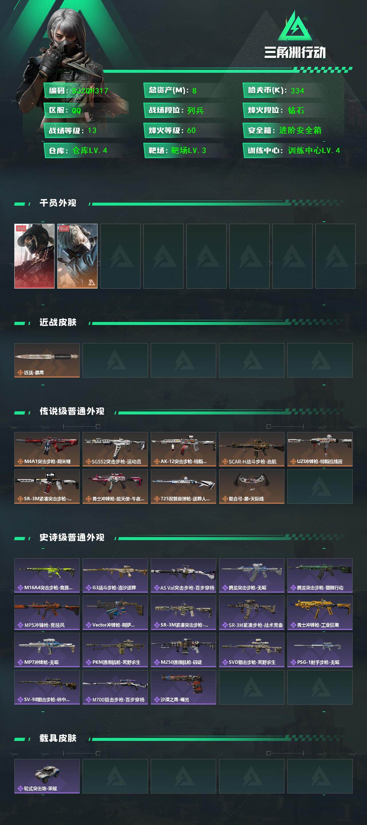 SJZEY44544三角洲行动账号详情图2 SJZEY44544三角洲行动账号详情图2