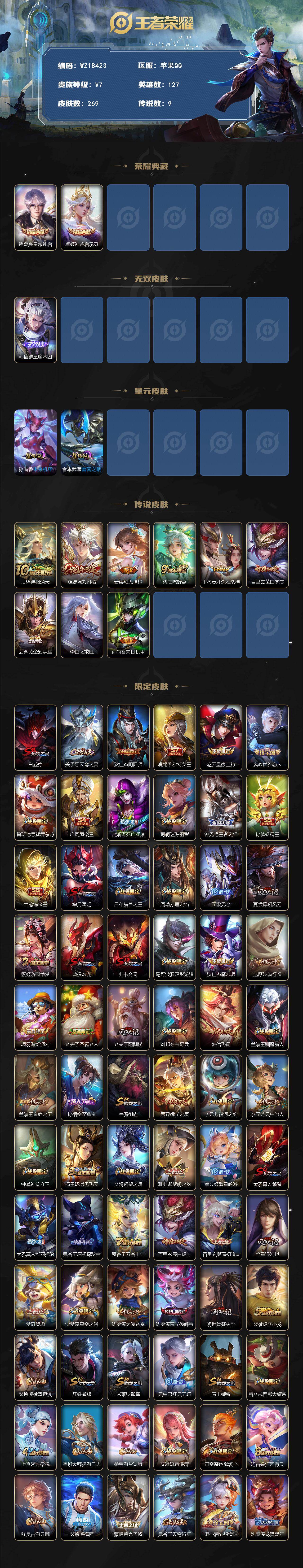 WZ03424072王者荣耀账号详情图2