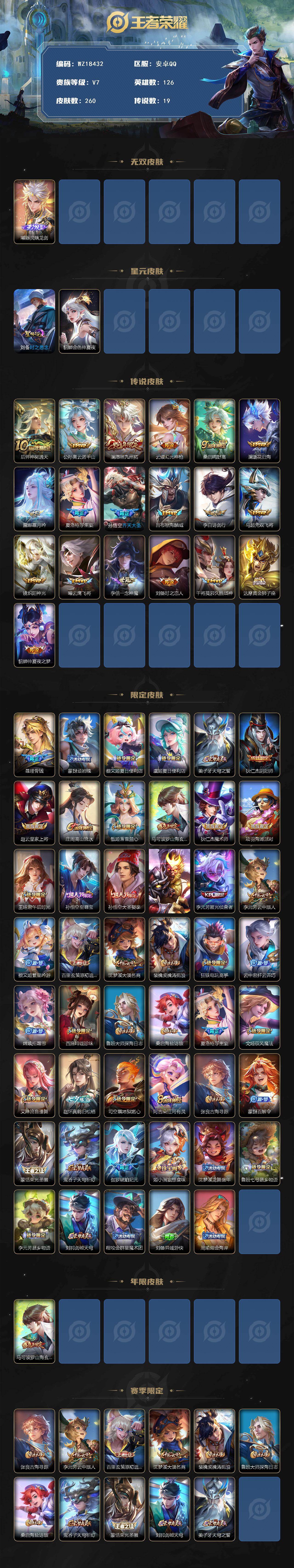 WZ03424057王者荣耀账号详情图2