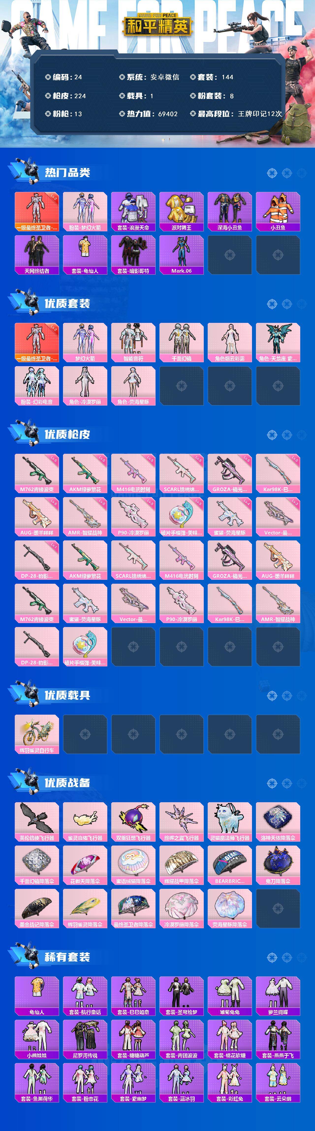 HPQYYX417085和平精英账号详情图2 HPQYYX417085和平精英账号详情图2