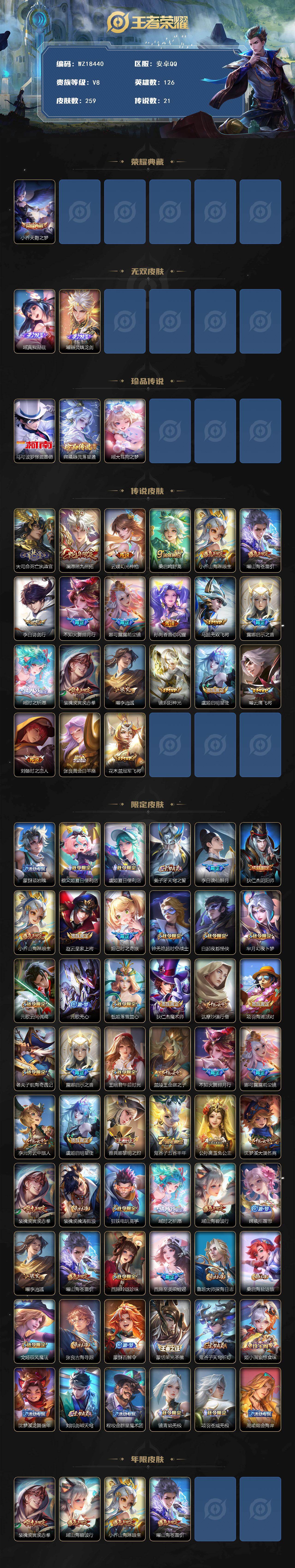 WZ03424014王者荣耀账号详情图2