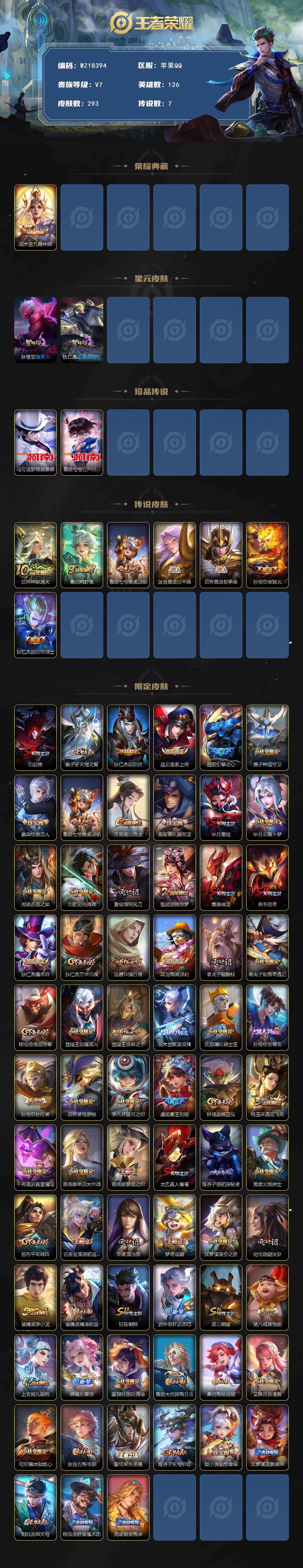 WZ03421320王者荣耀账号详情图2