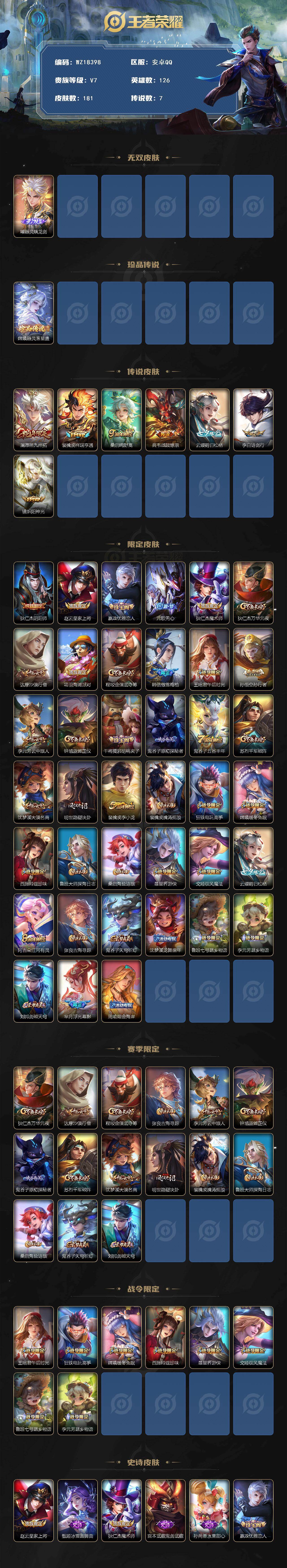 WZ03421324王者荣耀账号详情图2