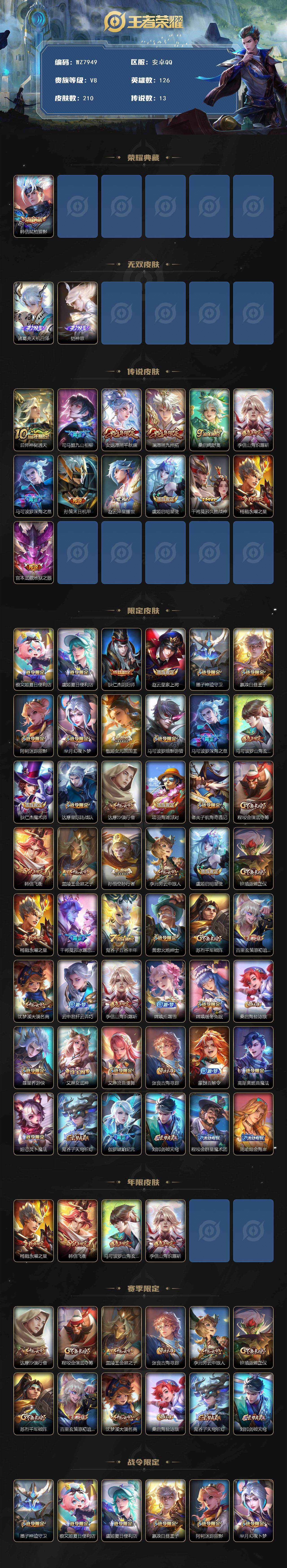 WZXS485260王者荣耀账号详情图2