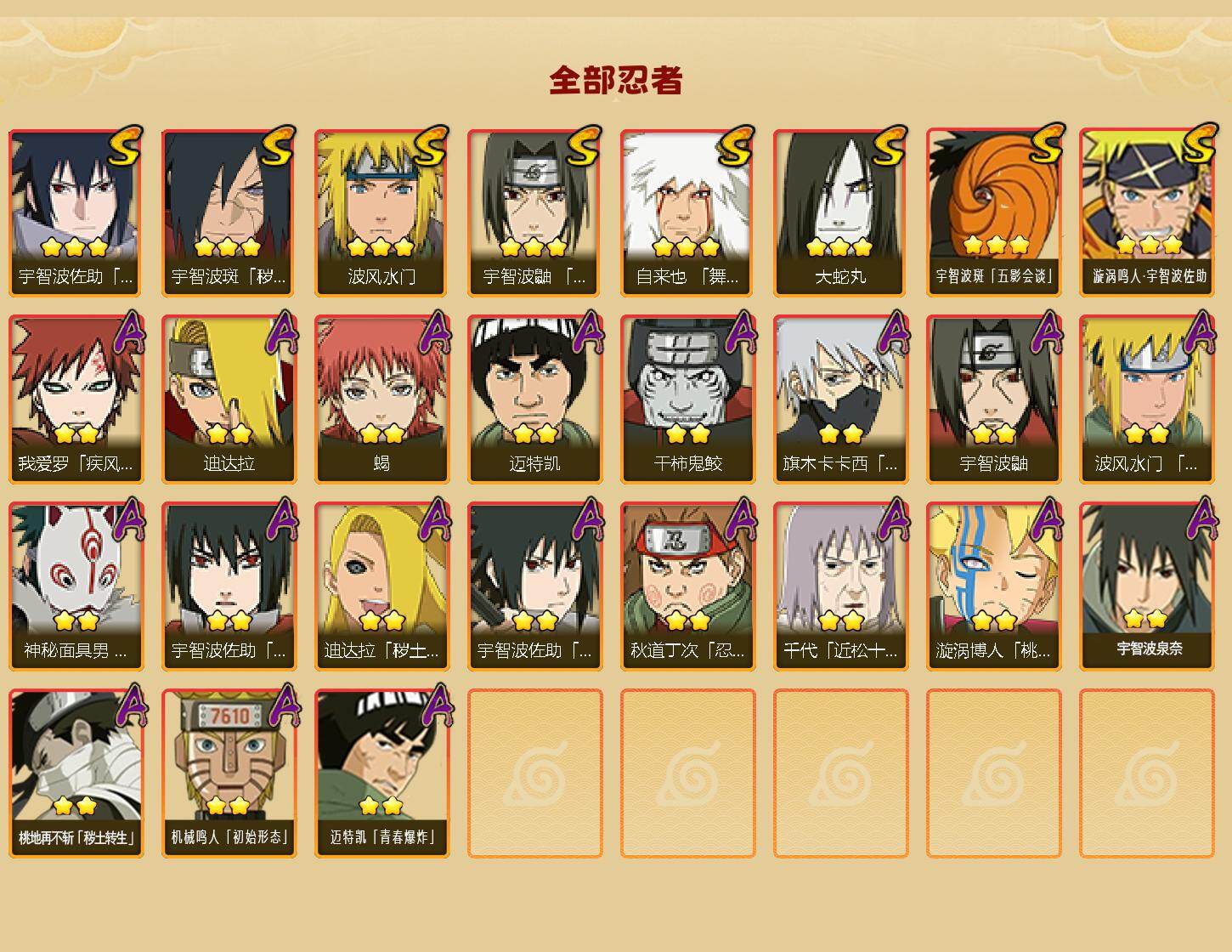 HYLFY41262火影忍者账号详情图2